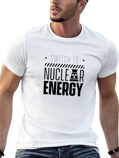 Switch To Nuclear Energy Black Graphic T-Shirt