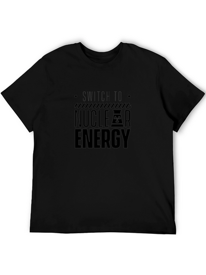 Switch To Nuclear Energy Black Graphic T-Shirt