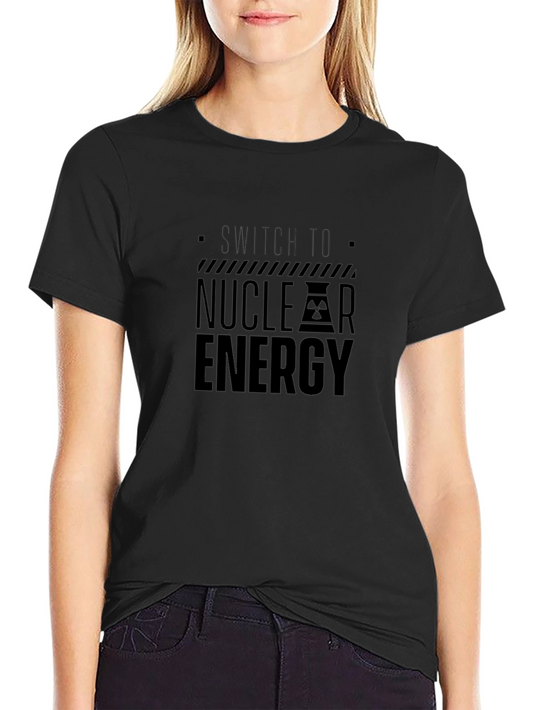 Switch To Nuclear Energy Black Graphic T-Shirt