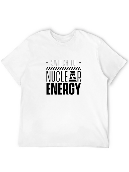 Switch To Nuclear Energy Black Graphic T-Shirt