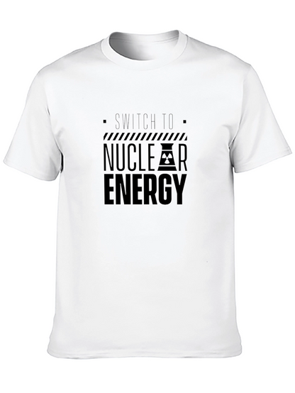 Switch To Nuclear Energy Black Graphic T-Shirt