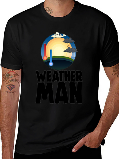 Weather Man Graphic T-Shirt - Trendy Weather Enthusiast Tee