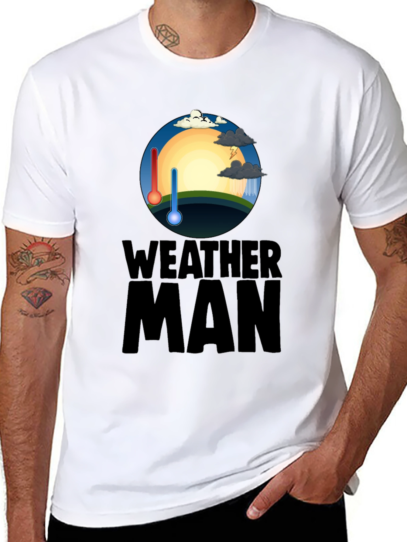 Weather Man Graphic T-Shirt - Trendy Weather Enthusiast Tee