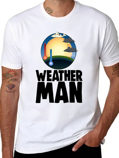Weather Man Graphic T-Shirt - Trendy Weather Enthusiast Tee