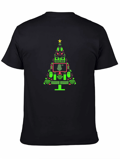 Tech Christmas Tree Graphic T-Shirt