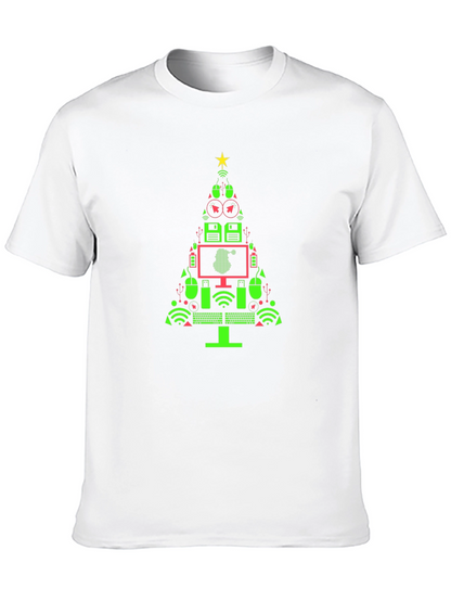 Tech Christmas Tree Graphic T-Shirt