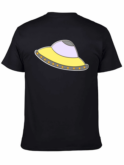 UFO Graphic Tee - Black Cotton Blend T-Shirt
