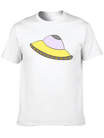 UFO Graphic Tee - Black Cotton Blend T-Shirt