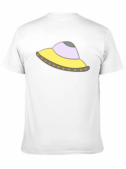 UFO Graphic Tee - Black Cotton Blend T-Shirt