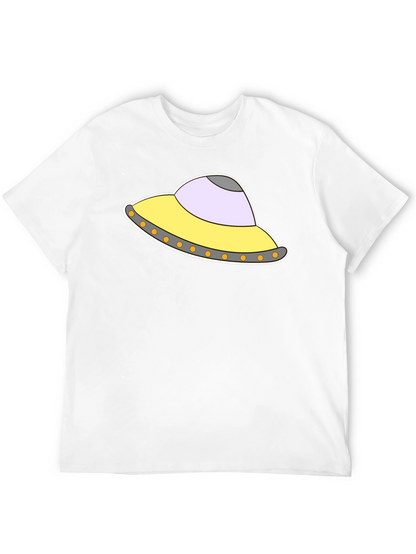 UFO Graphic Tee - Black Cotton Blend T-Shirt