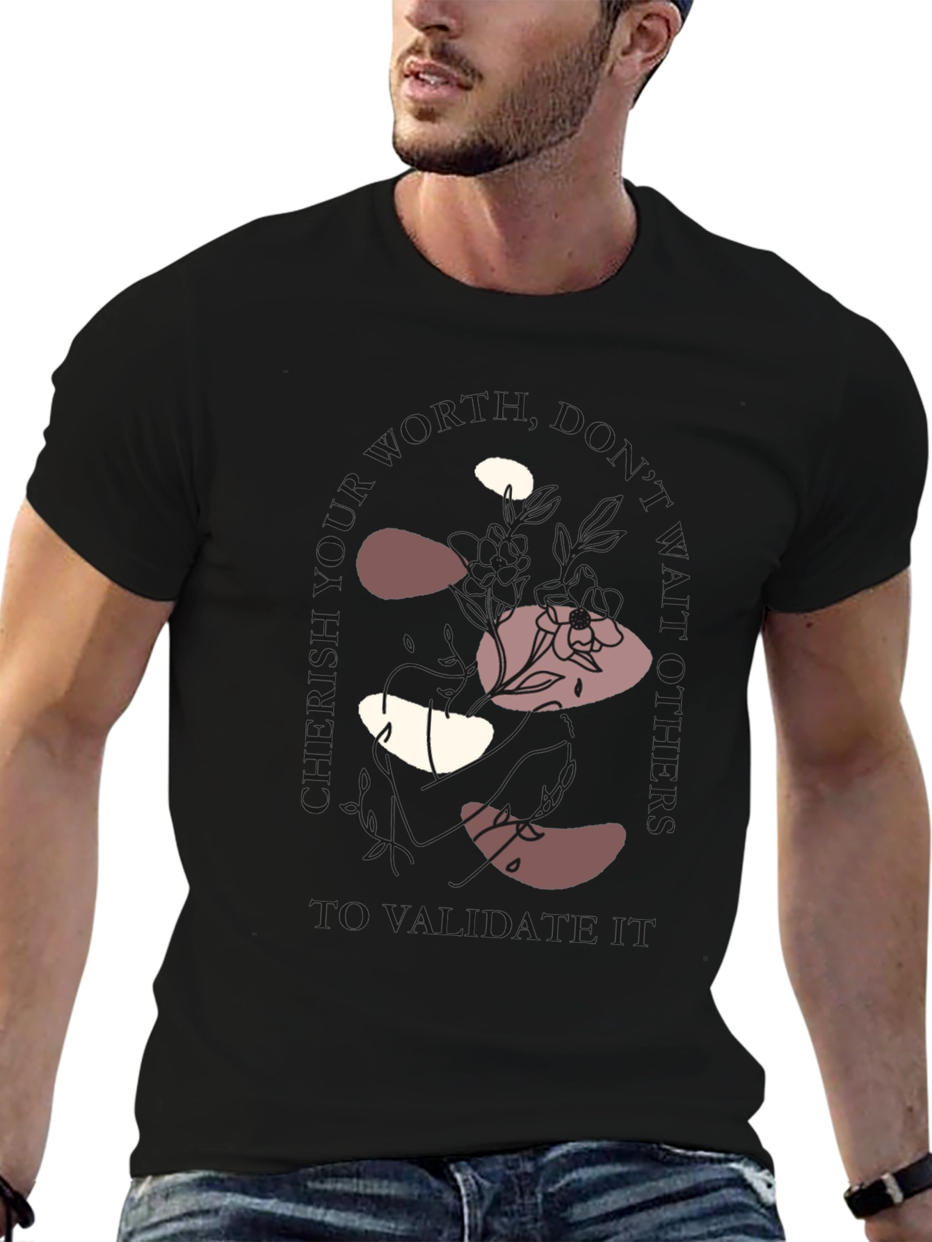 Abstract Patterned Graphic Tee
