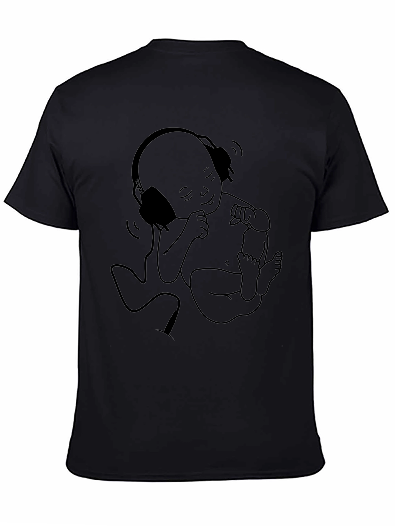 Baby DJ Graphic Tee - Cool Black Cotton T-Shirt