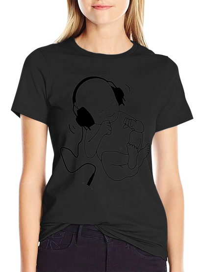 Baby DJ Graphic Tee - Cool Black Cotton T-Shirt
