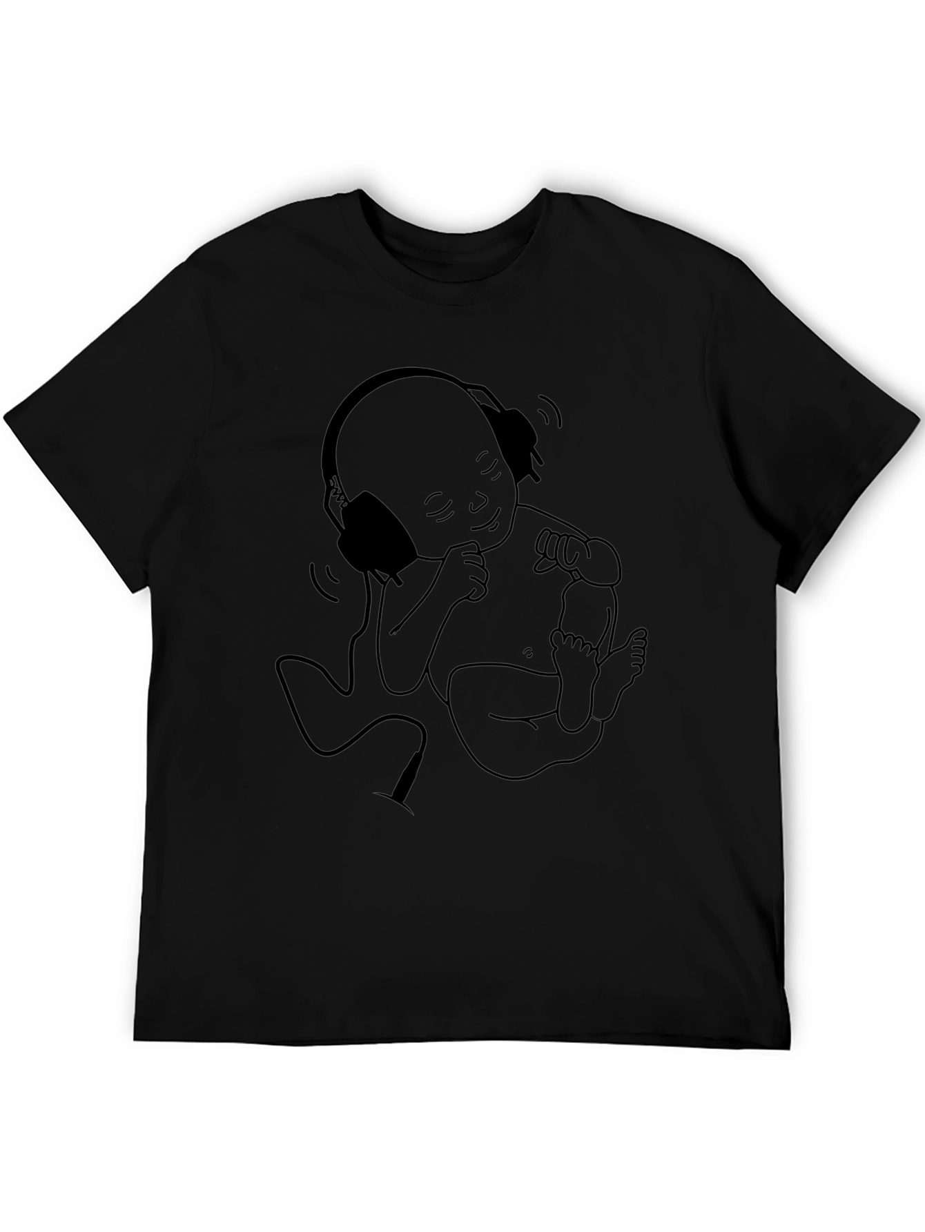 Baby DJ Graphic Tee - Cool Black Cotton T-Shirt
