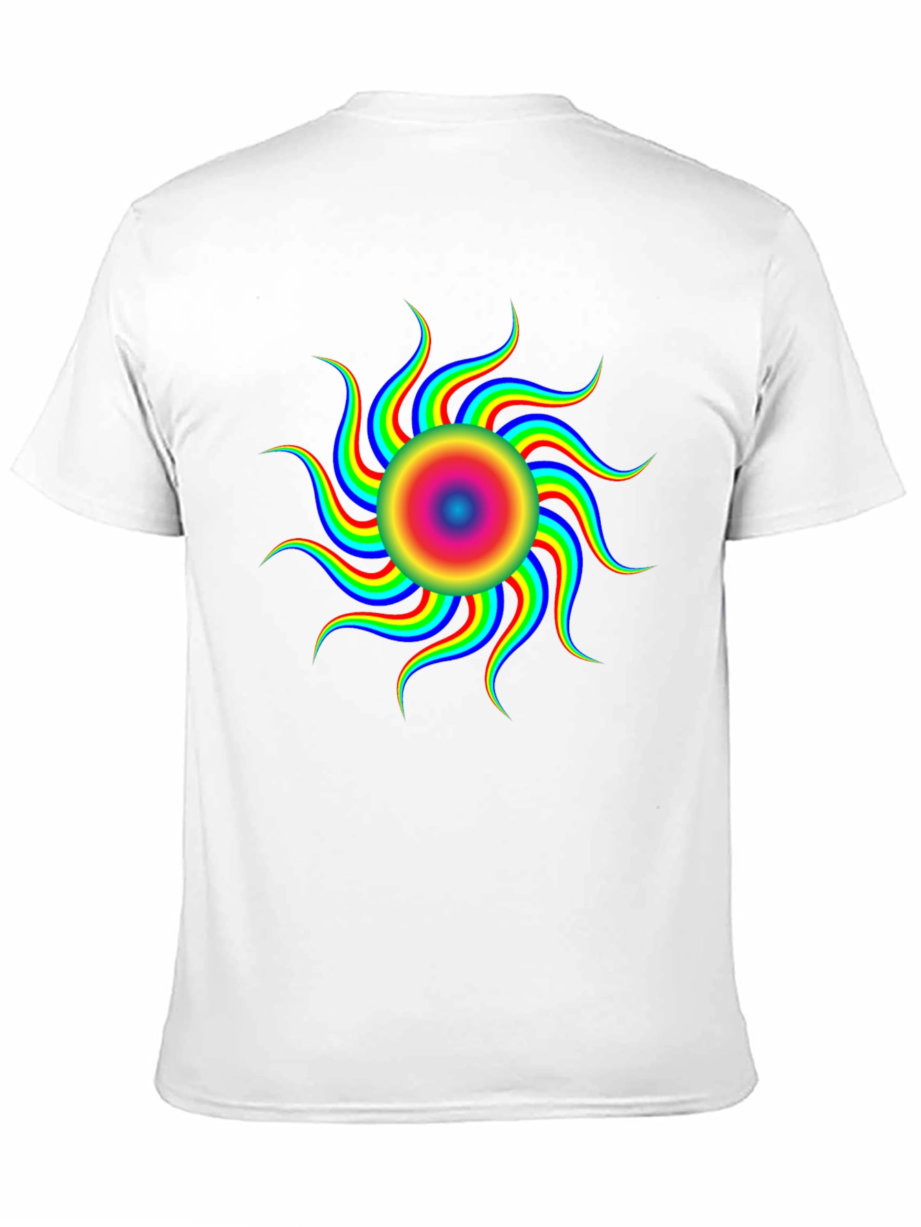 Vibrant Psychedelic Sun Graphic T-Shirt - Black