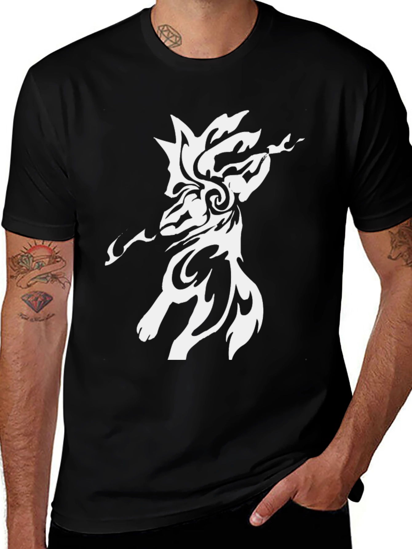 Abstract Tribal Art Black T-Shirt