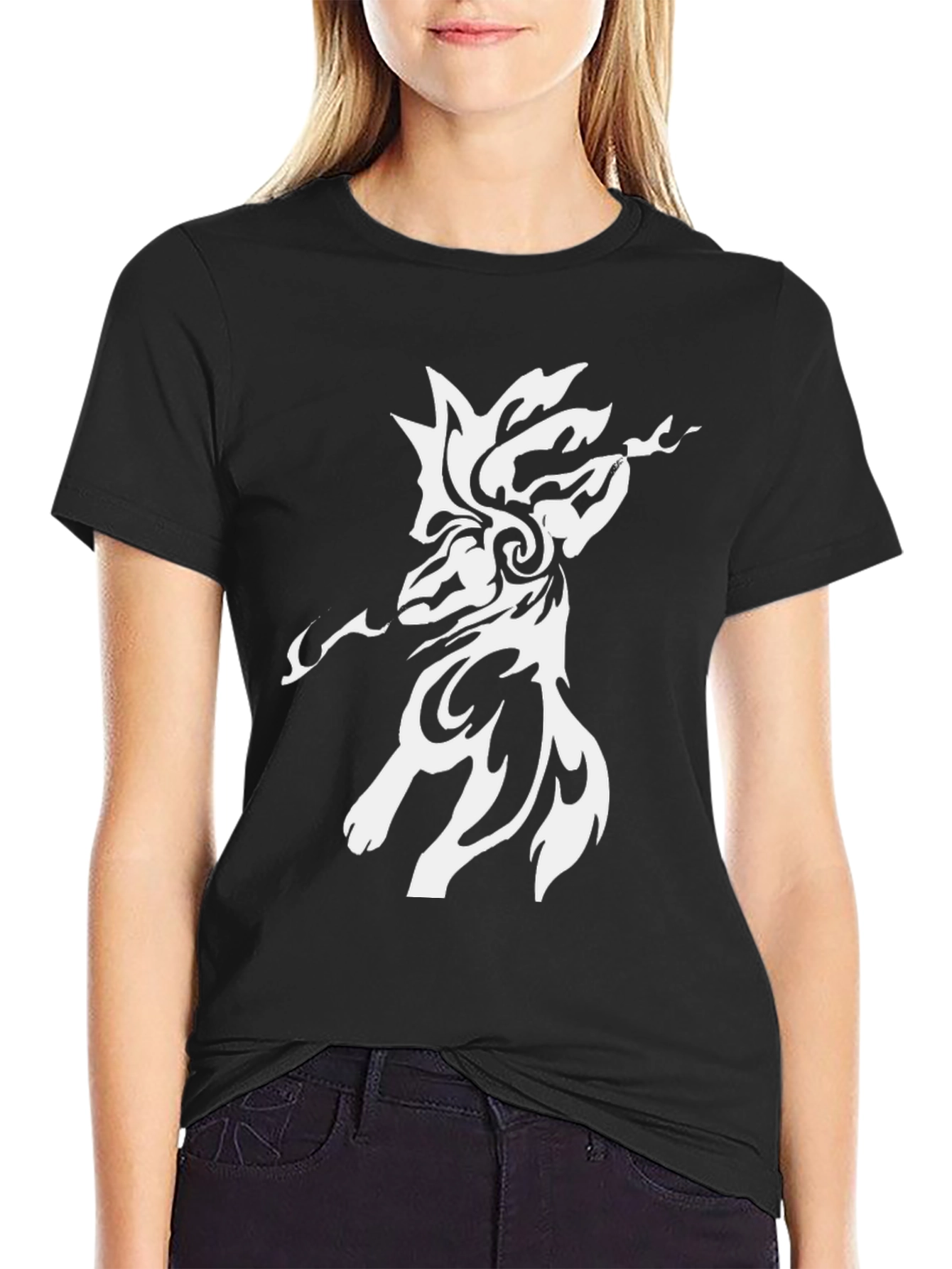 Abstract Tribal Art Black T-Shirt