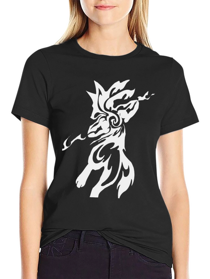 Abstract Tribal Art Black T-Shirt