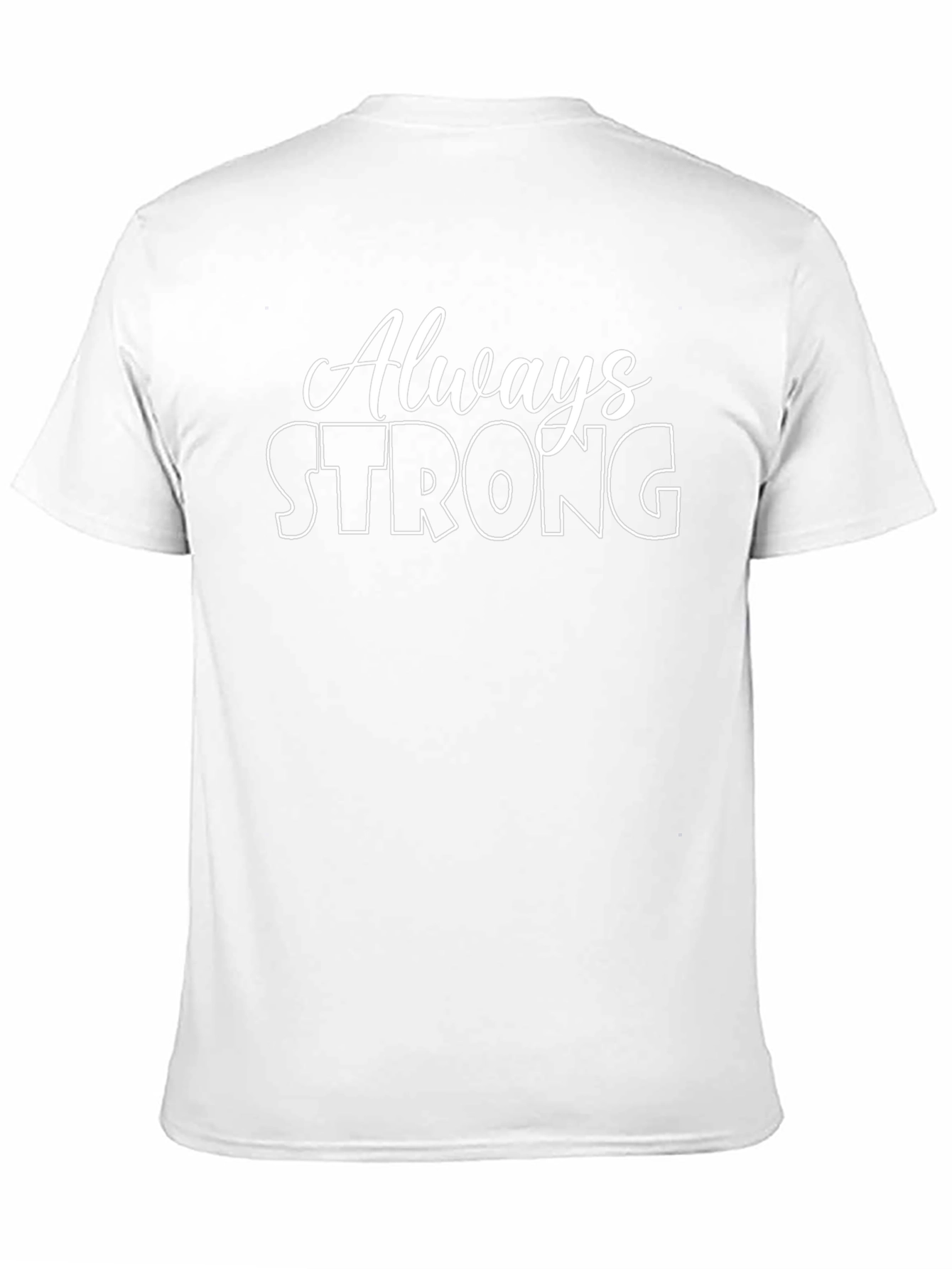 Always Strong Graphic Tee - Black Crew Neck