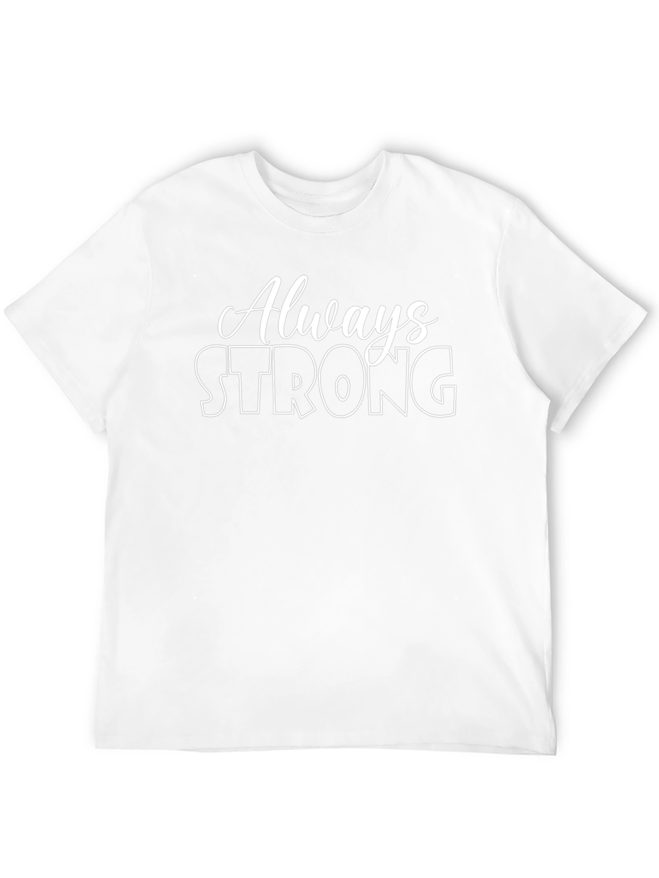 Always Strong Graphic Tee - Black Crew Neck