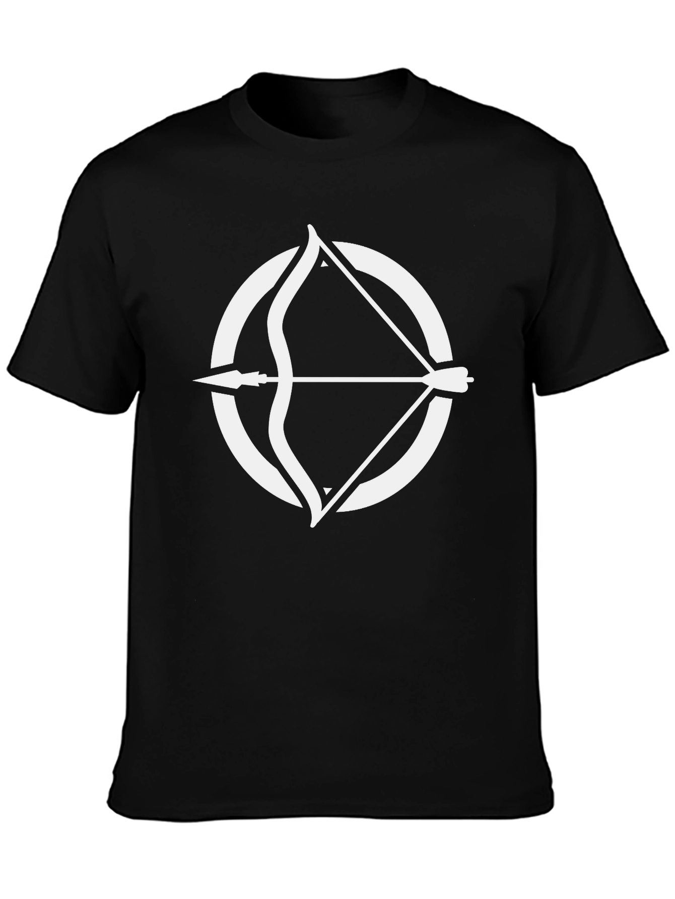 Archery Circle Graphic Tee - Stylish Black T-Shirt