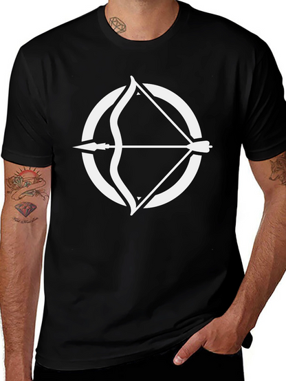 Archery Circle Graphic Tee - Stylish Black T-Shirt