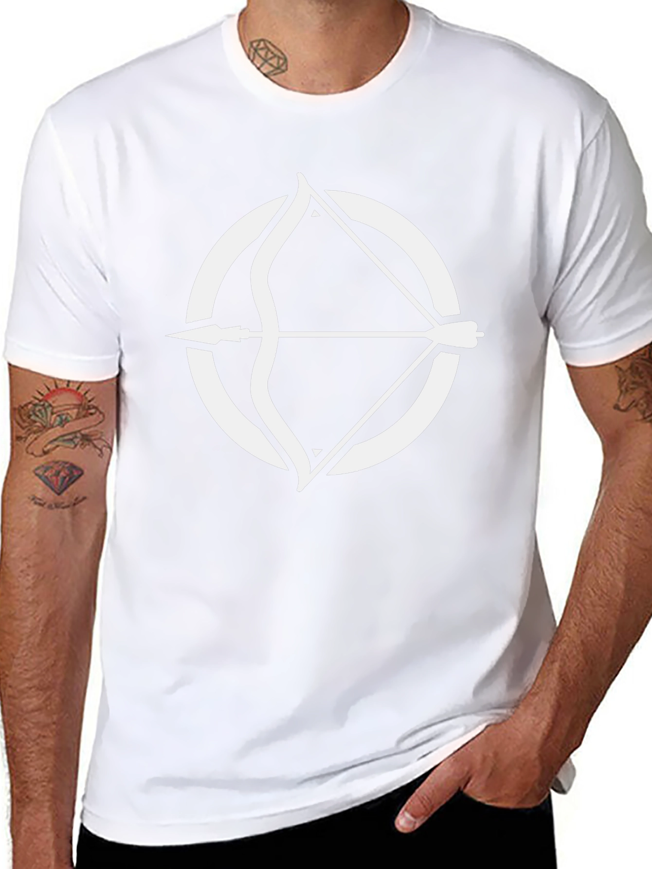 Archery Circle Graphic Tee - Stylish Black T-Shirt
