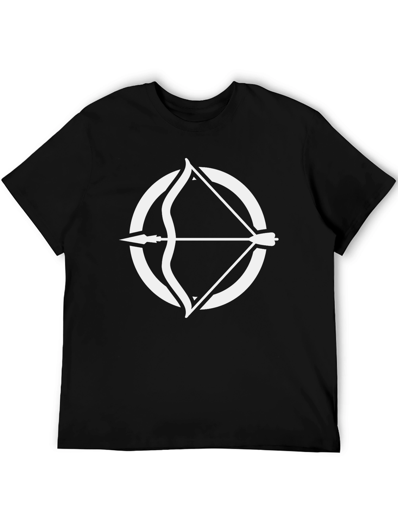 Archery Circle Graphic Tee - Stylish Black T-Shirt