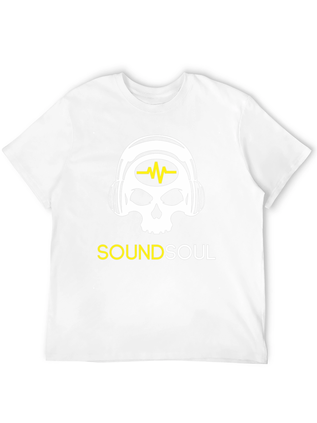 Sound Soul Black T-Shirt - Skull Headphone Design