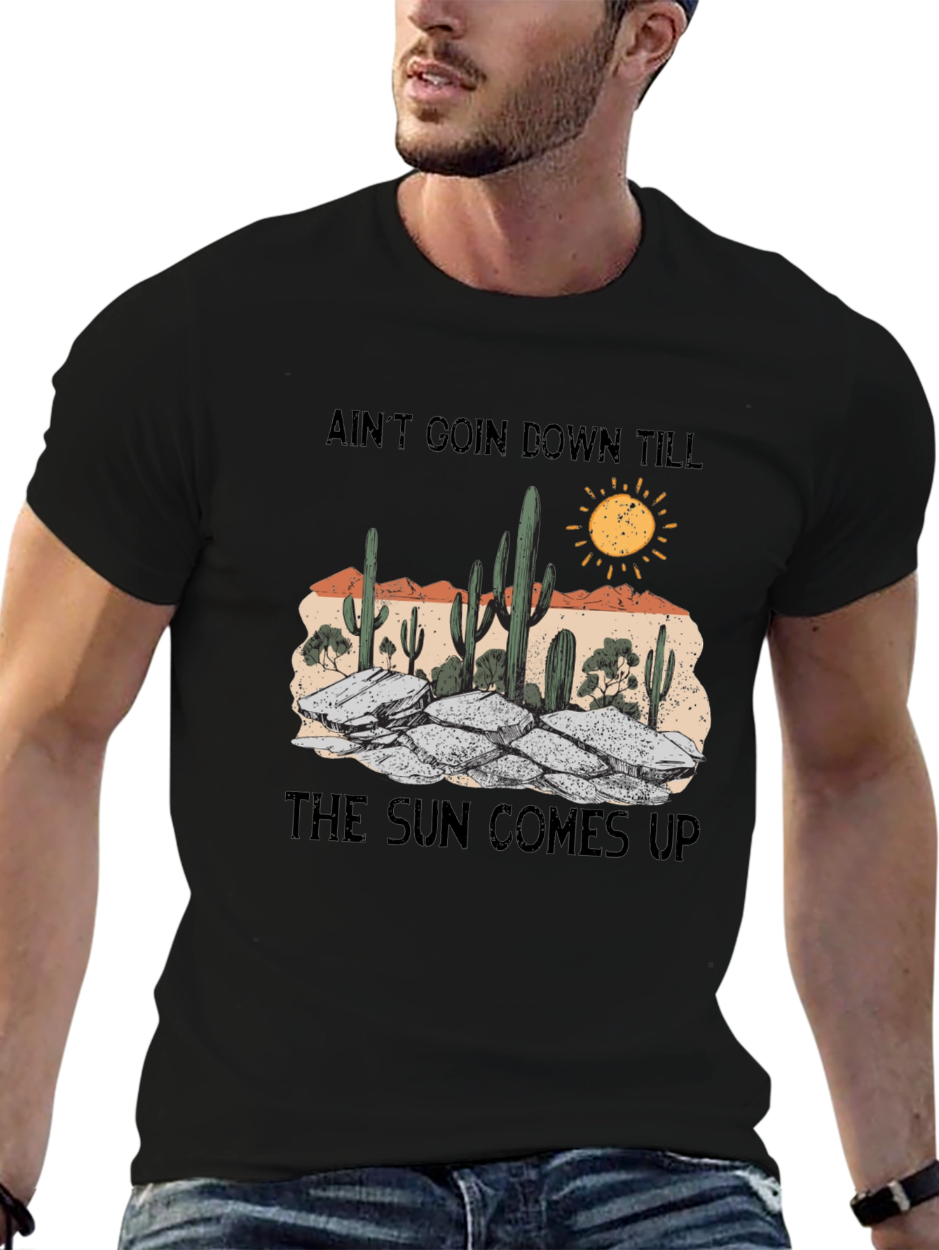 Aint Goin Down Cactus Graphic Tee