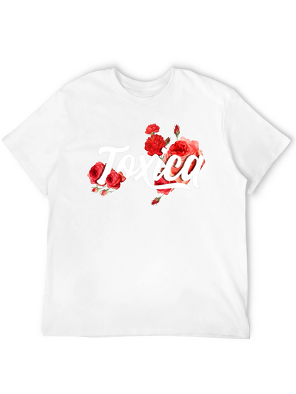 Toxic Black Graphic Tee with Roses