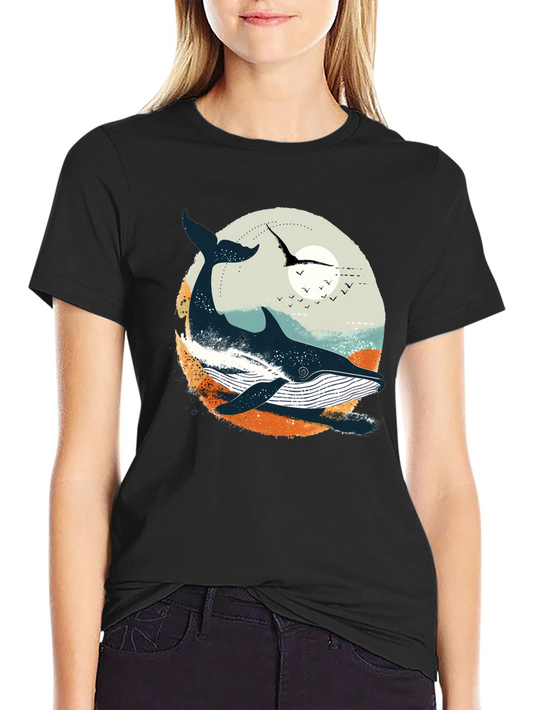 Whale Graphic T-Shirt - Coastal Design