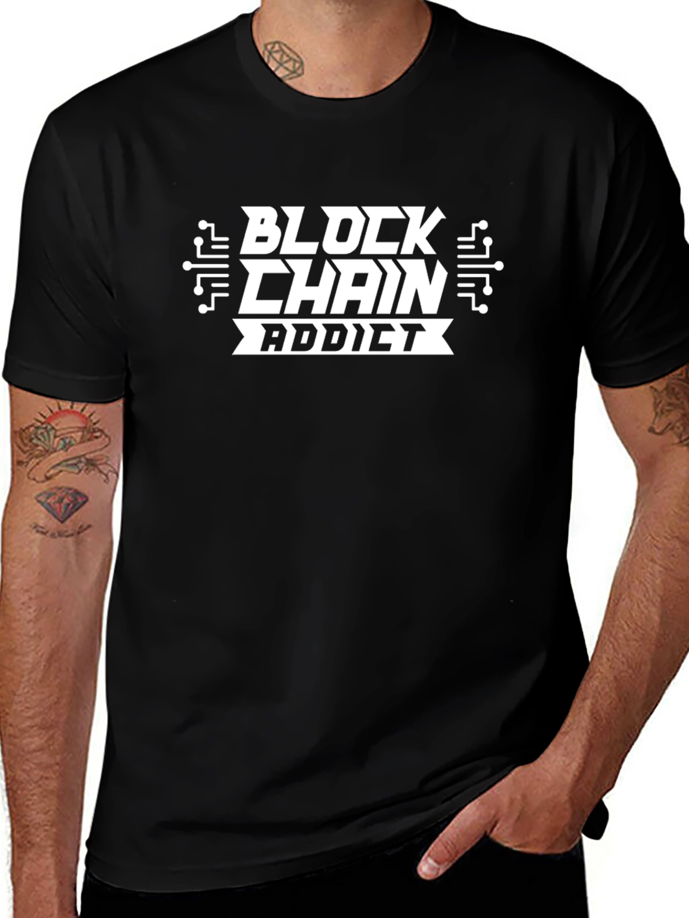 Blockchain Addict Graphic Tee