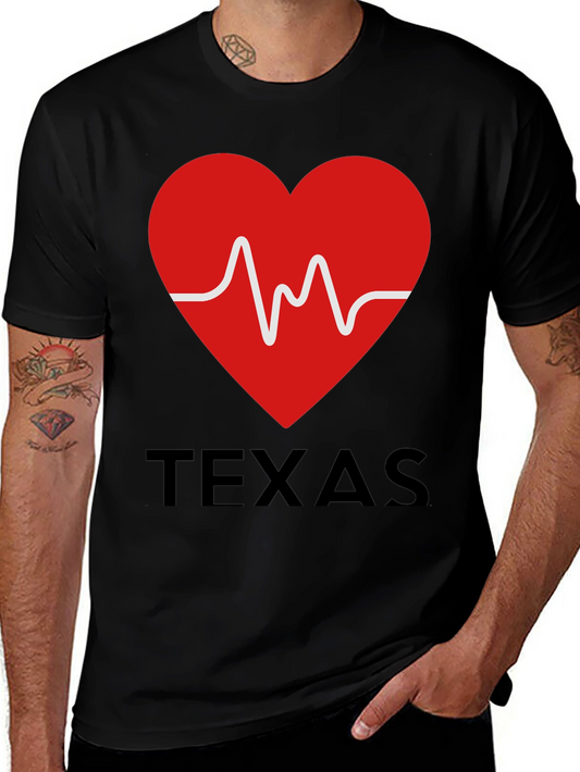 Texas Heartbeat Graphic T-Shirt