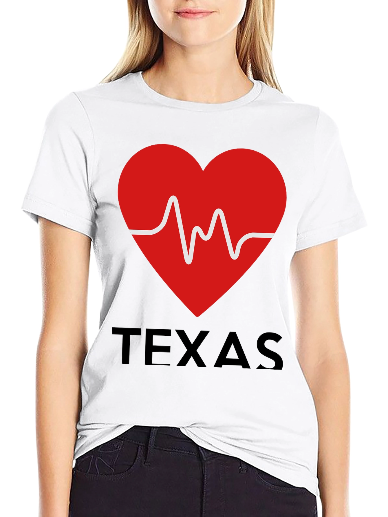 Texas Heartbeat Graphic T-Shirt