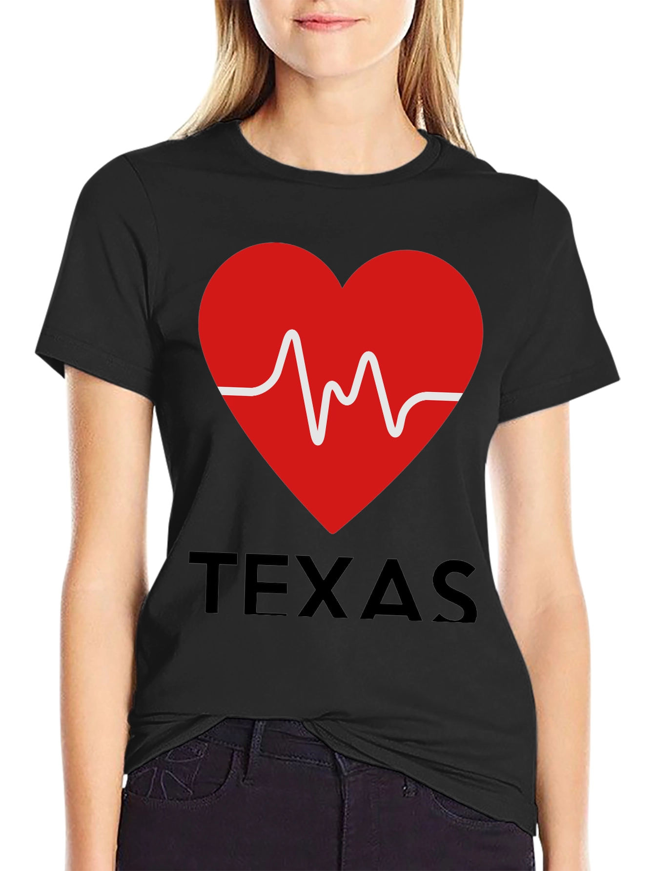 Texas Heartbeat Graphic T-Shirt