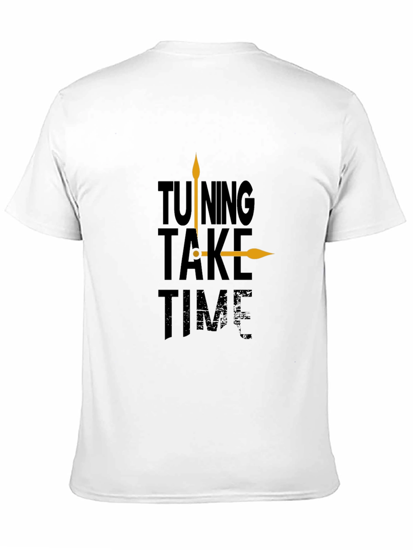 Tuning Take Time Black Graphic Tee - Casual Style