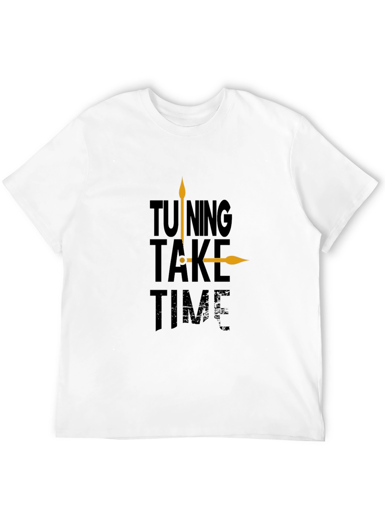 Tuning Take Time Black Graphic Tee - Casual Style