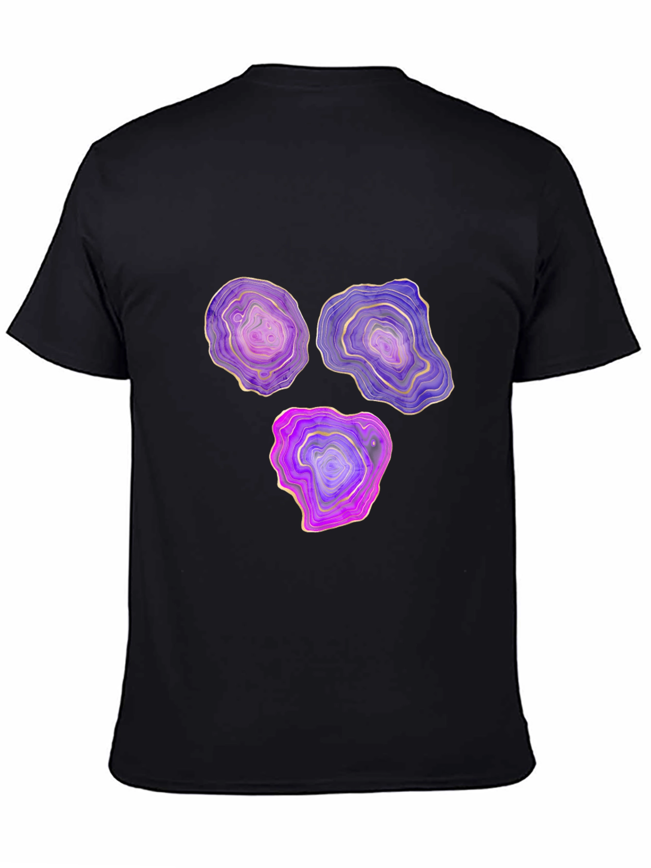 Agate Slice Graphic Black T-Shirt