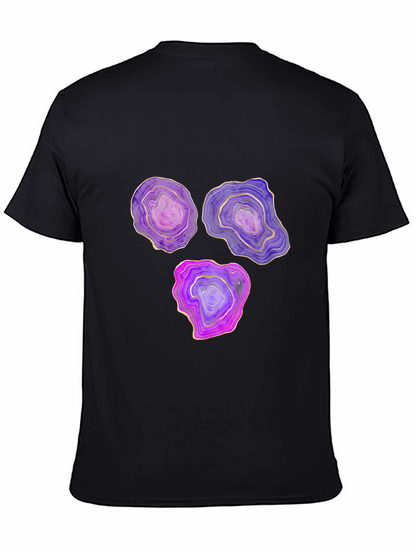 Agate Slice Graphic Black T-Shirt