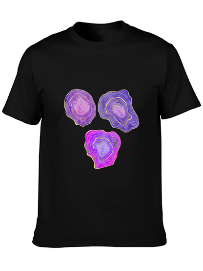 Agate Slice Graphic Black T-Shirt