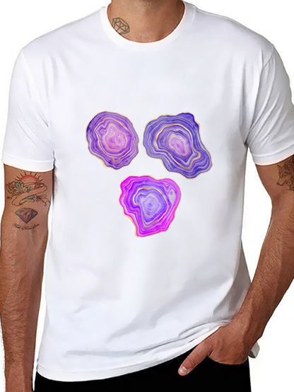 Agate Slice Graphic Black T-Shirt
