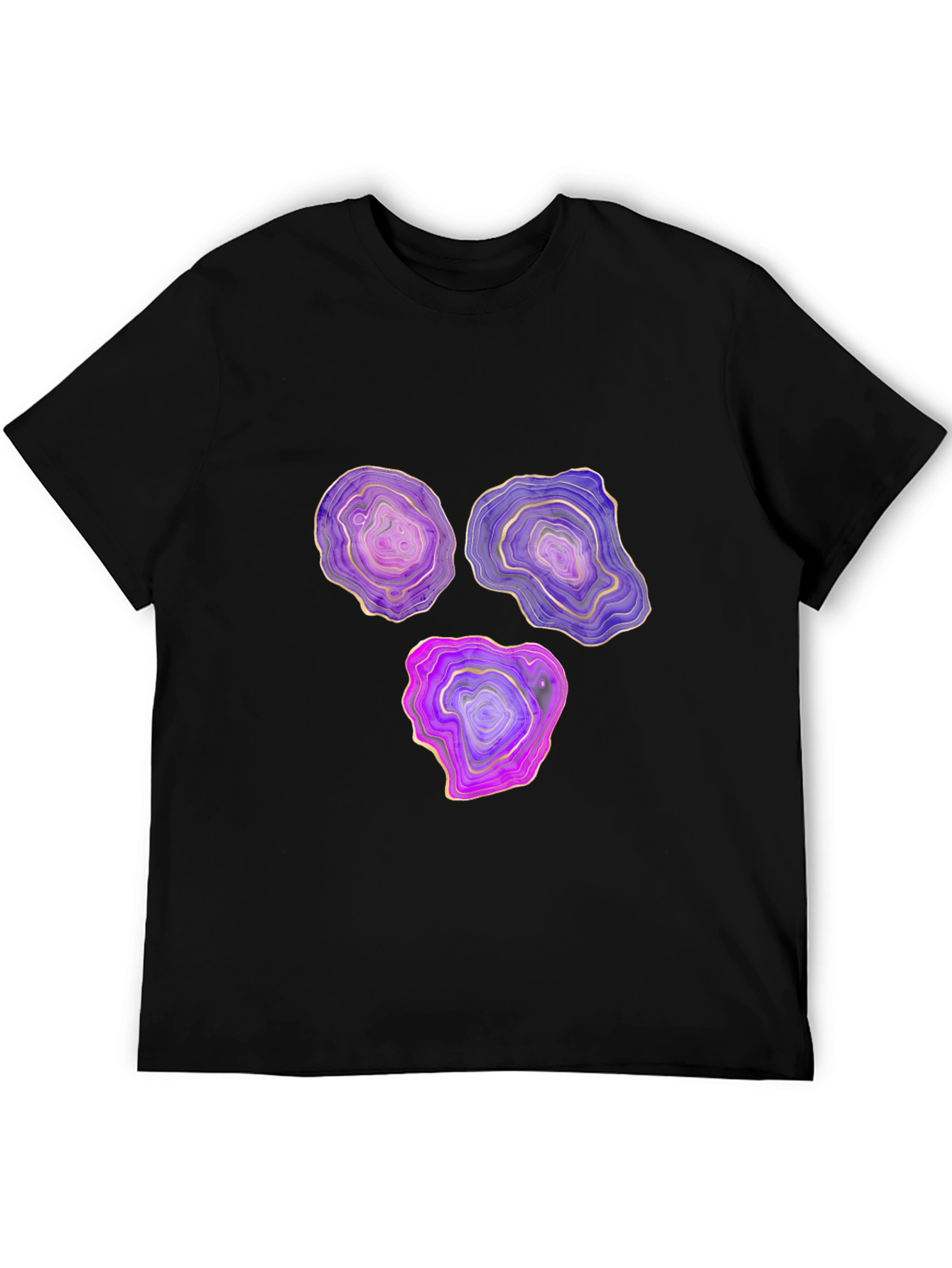 Agate Slice Graphic Black T-Shirt