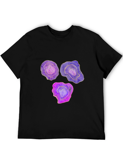 Agate Slice Graphic Black T-Shirt