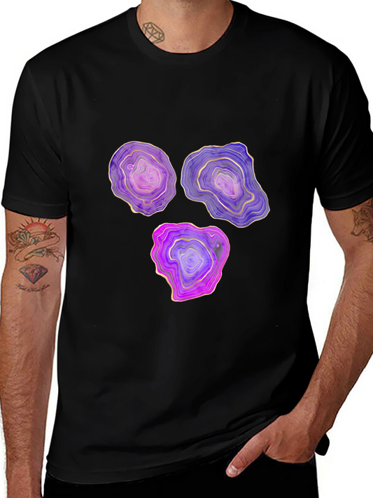 Agate Slice Graphic Black T-Shirt