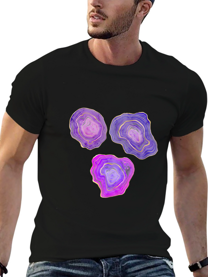 Agate Slice Graphic Black T-Shirt