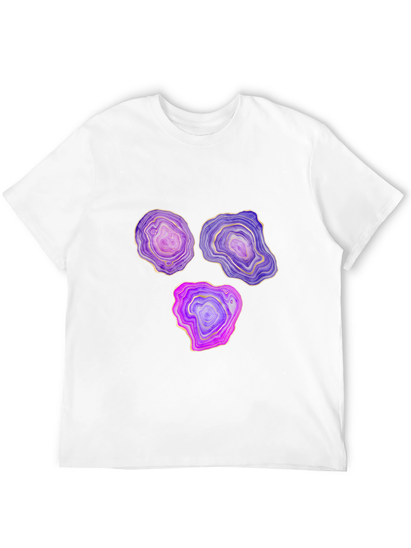 Agate Slice Graphic Black T-Shirt