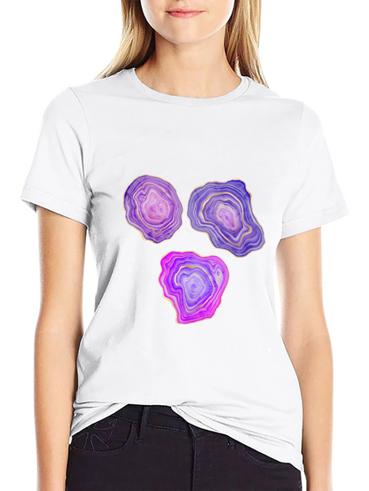 Agate Slice Graphic Black T-Shirt