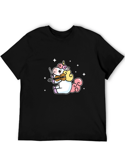 Unicorn Violinist Graphic T-Shirt