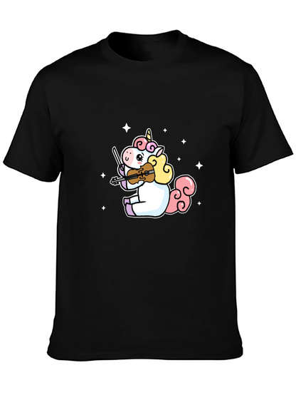 Unicorn Violinist Graphic T-Shirt